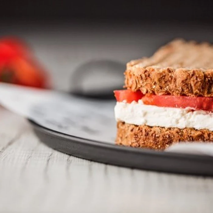 Tomato Toast With Feta Cheese