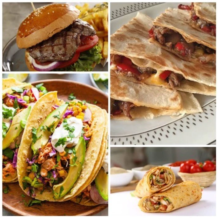 Burger, Wrap, Taco Ve Quesadilla